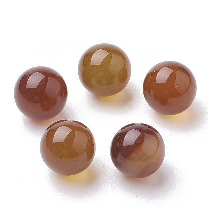 Natural Agate Beads, Gemstone Sphere, Round, No Hole/Undrilled, Dyed
