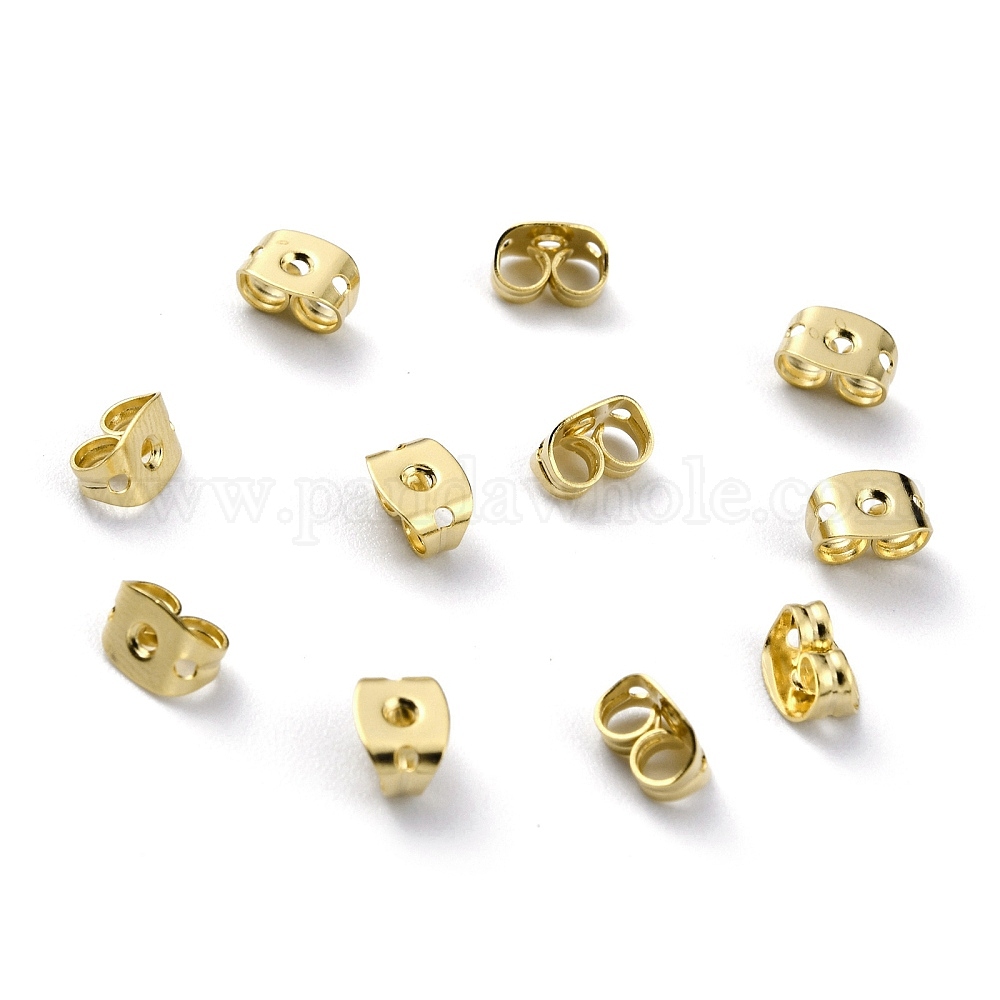 China Factory Brass Friction Ear Nuts, Ear Locking Earring Backs for Post  Stud Earrings, with 3 Holes 6x4.5x3.5mm, Hole: 1mm in bulk online 