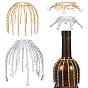 4шт. подвески для бокалов вина из латуни и железа со стразами