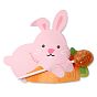 Rabbit Shape Paper Candy Lollipops Cards, for Baby Shower and Birthday Party Decoration