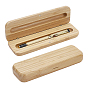 Estuche rectangular de bambú para guardar bolígrafos, caja de regalo