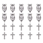Tibetan Style Pendants, Oval and Cross