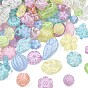 Окрашенные прозрачные акриловые бусины, разноцветные