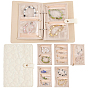 Heart Textured PU Leather Jewely Binder Albums, Jewlery Rools with 5Pcs Transparent Jewelry Zipper Bags, Rectangle