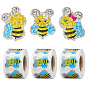 3 Rolls Paper Self-adhesive Stickers Roll, Adhesive Label, Laser Stickers, for Decoration Wedding Party Accessories