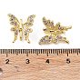 Brass Micro Pave Cubic Zirconia Multi-Strand Links, Butterfly