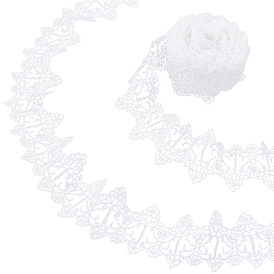 Flower Pattern Polyester Lace Edge Trim Ribbon, for Cloth Dress Sewing Accessories