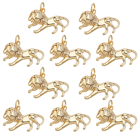10 латунные подвески шт., лев прелести, с целью перехода в кольце, долговечный, без свинца и без кадмия