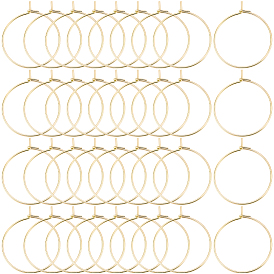 100шт. 304 фурнитура для сережек-колец из нержавеющей стали, Винные стекла