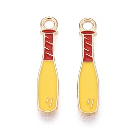 Подвески из сплава и эмали, брелки в виде бейсбольных бит, золотые