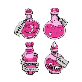 Pendentifs acryliques, thème de la bouteille de potion magique