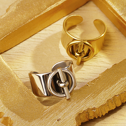 304 регулируемые открытые манжеты из нержавеющей стали для женщин, нерегулярные раунд