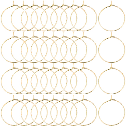 100шт. 304 фурнитура для сережек-колец из нержавеющей стали, Винные стекла