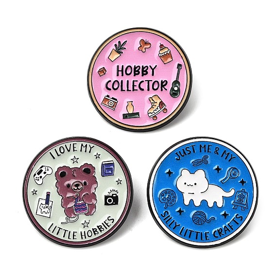 Эмалевые броши, круглые, булавки для лацканов из сплава для одежды рюкзака