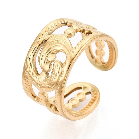 304 из нержавеющей стали Манжета кольца для женщин, дельфин и подсолнух