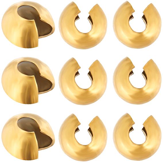 80шт. вакуумное покрытие pvd 304 крышки для обжимных бусин из нержавеющей стали