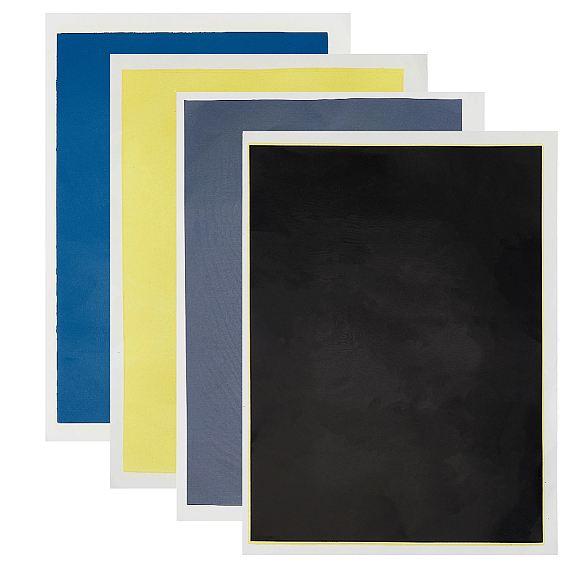 4Pcs 4 Colors Paper Engraving Marking Paper for Laser Engraver and Cutting Machine, Rectangle