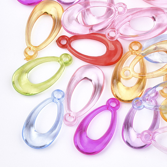 Transparent Acrylic Pendants, Drop