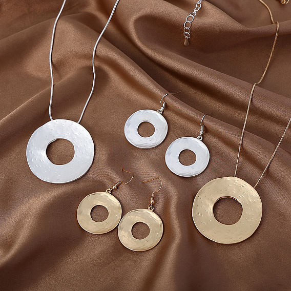 Комплекты из сплава серег и ожерелий с подвесками для женщин, кольцо