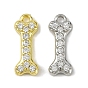 Латунные микропаве прозрачные подвески с фианитом, без кадмия, без никеля и без свинца, подвески в форме кости