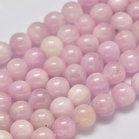 Grade rond un brins de perles rondes kunzite naturelles, perles de spodumène