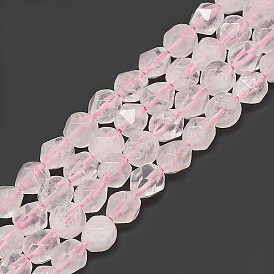 Природного розового кварца нитей бисера, граненые, круглые