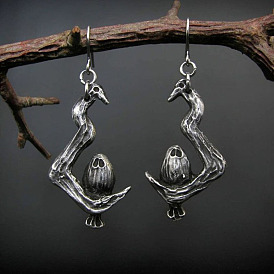 Vintage Bird Earrings - Creative Jewelry on Branch - European and American Style