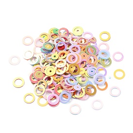 PVC Paillette/Sequins Beads, Golden Sheen, Round