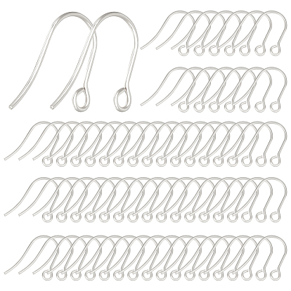 200 шт. 304 крючки для серег из нержавеющей стали, провод уха, с горизонтальной петлей