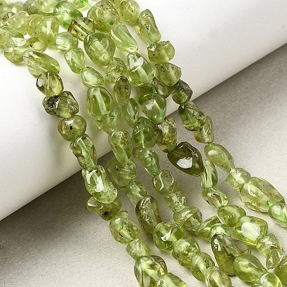 Природный перидот бисер нитей, самородки, упавший камень