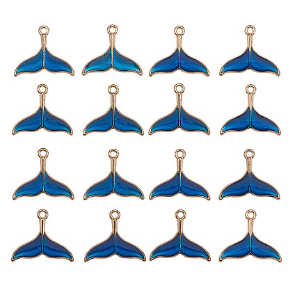 Подвески из эмали и сплава, форма китового хвоста, золотой свет