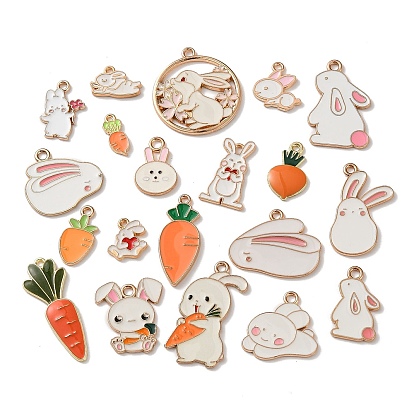 Подвески кролика сплава эмали, золотые