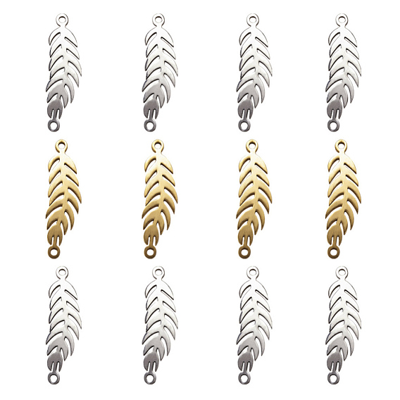201 Stainless Steel Links, Feather