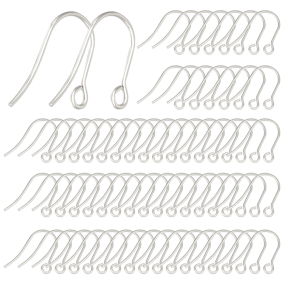 200 шт. 304 крючки для серег из нержавеющей стали, провод уха, с горизонтальной петлей