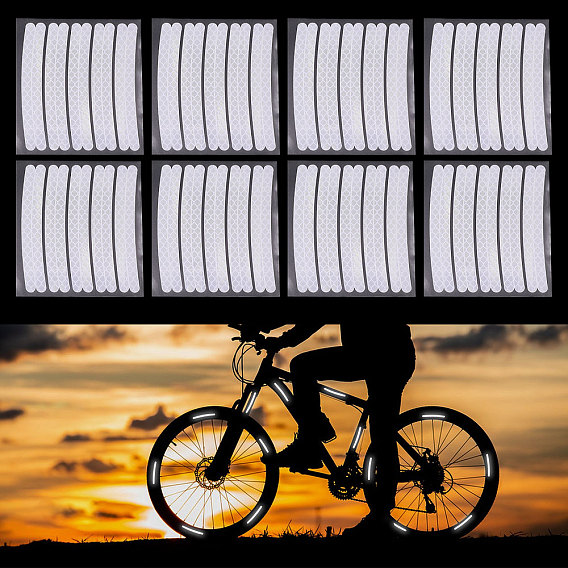 20шт. флуоресцентных наклеек на колеса, светящиеся светоотражающие полосы для колеса