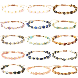 Gemstone Braided Bead Bracelets