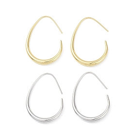 Brass Teardrop Dangle Earrings for Women