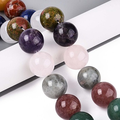 Природные смешанные камень бисер пряди круглые, смешанные окрашенные и неокрашенные