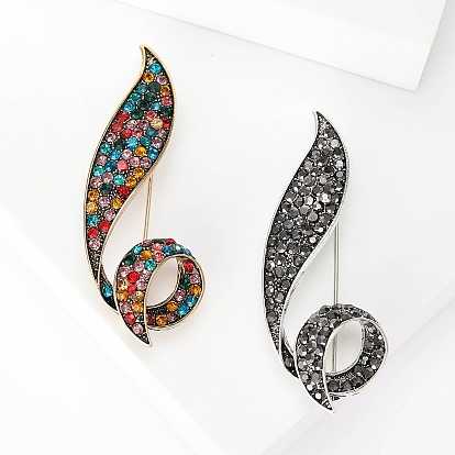 Flower Rhinestone Pins, Alloy Brooches for Girl Women Gift