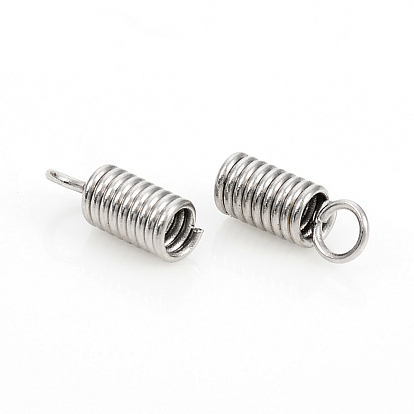 201 Stainless Steel Terminators, Coil Cord Ends