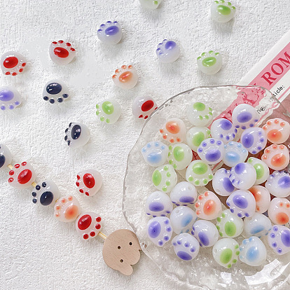 Cute Cat Paw Resin Beads, DIY Handmade Jewelry Bracelet Necklace Earring Chain Accessories