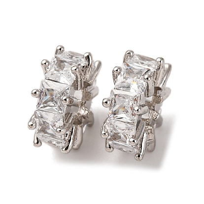 Латунные микро проложить кубического циркония бусы, долговечный, без свинца и без кадмия