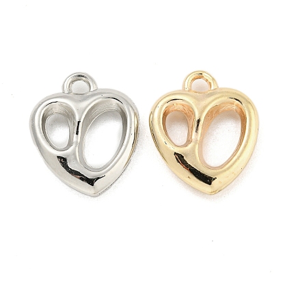 CCB Plastic Pendants, Heart Charms