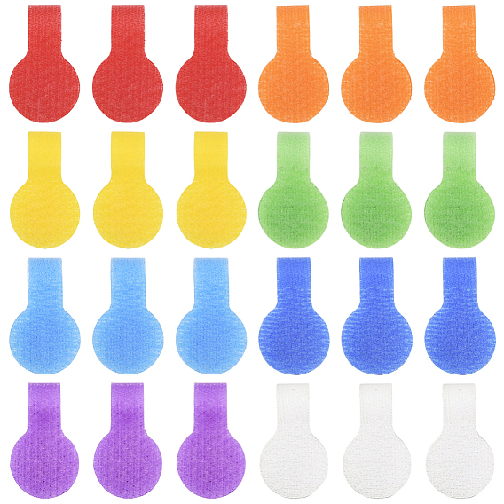 30шт. нейлоновых этикеток на липучках для кабелей, кабельные стяжки с возможностью записи