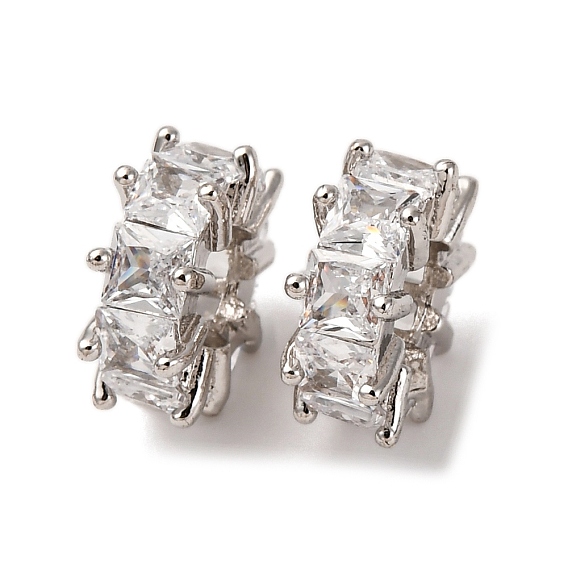 Латунные микро проложить кубического циркония бусы, долговечный, без свинца и без кадмия