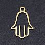 201 lasergeschnittene Edelstahlanhänger, Hamsa Hand / Hand von Fatima / Hand von Miriam