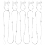 ABS Plastic Imitation Pearl Party Decorations, with 5Pcs Polyester Bowknot