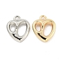 CCB Plastic Pendants, Heart Charms