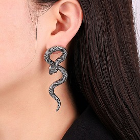 Alloy Snake Stud Earrings for Women