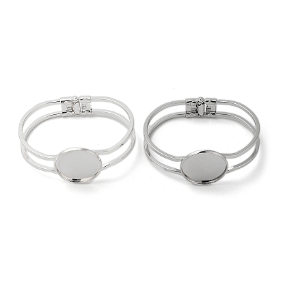 Покрытие стойки изготовление браслетов из латуни, пустое основание браслета, долговечный, без свинца и без кадмия, плоско-круглые